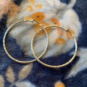Sterling silver hoop earrings